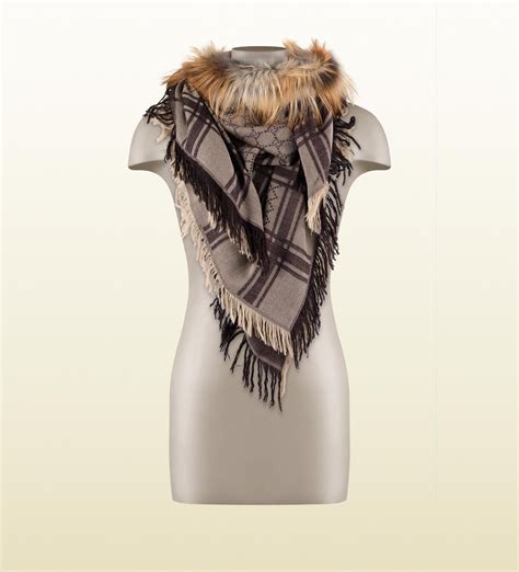 gucci shawl singapore price|gucci scarves with fur trim.